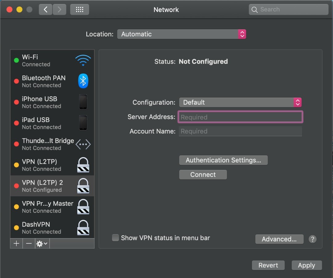 آموزش l2tp برای macbook